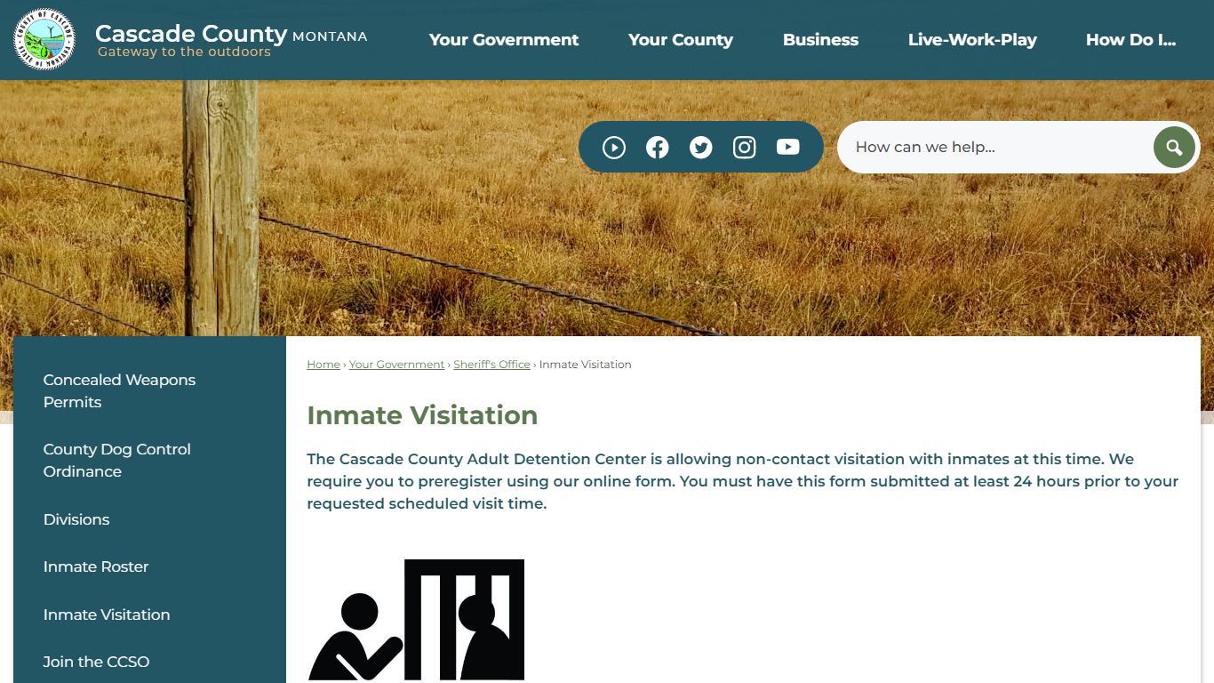 Inmate Visitation | Cascade County, MT